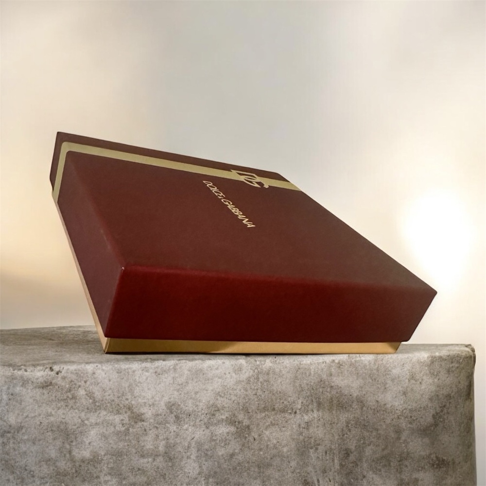 Dolce & Gabbana Burgundy and Gold Gift Box